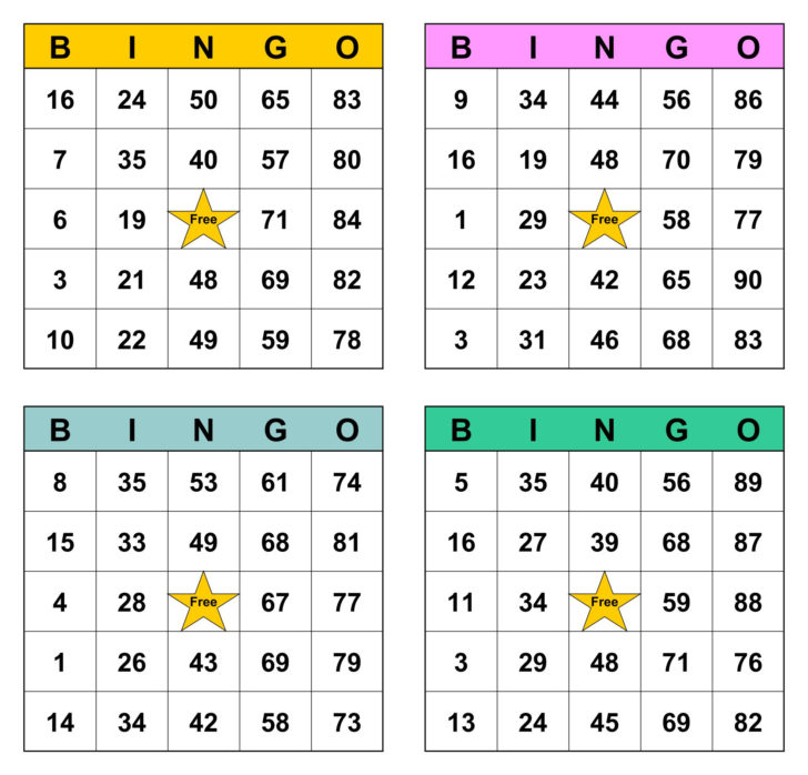 Printable Bingo Sheets