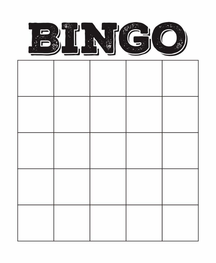 4×4 Blank Bingo Card Template Bingo Template Blank Bingo Cards ...