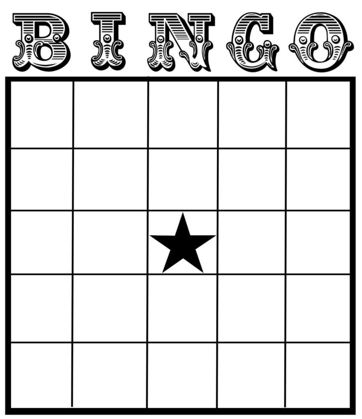 Blank Bingo Cards Printable
