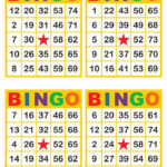 Bingo Cards 1000 Cards 4 Per Page Immediate Pdf Download Yellow