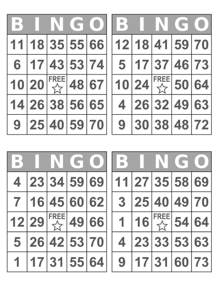Printable Bingo Cards Free PDF