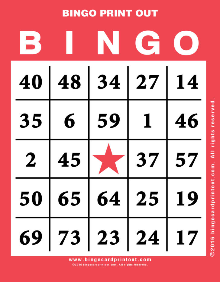 Bingo Printable