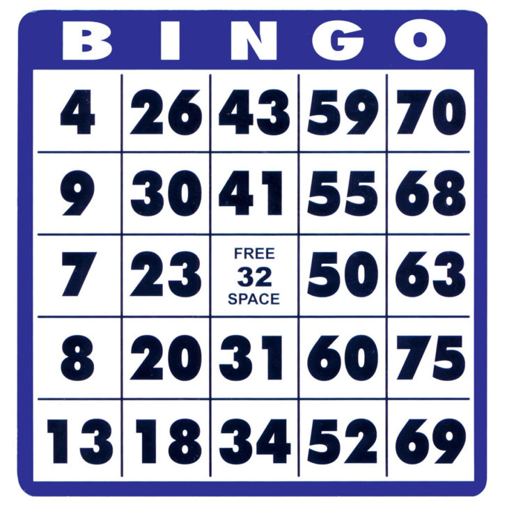 Large Print Bingo Cards Printable Free