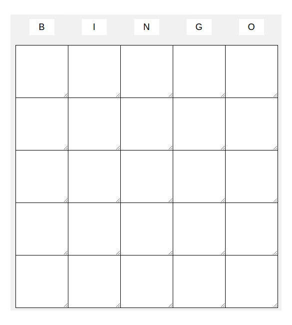 Blank Bingo Template 14 Free PSD Word PDF Vector EPS Format 