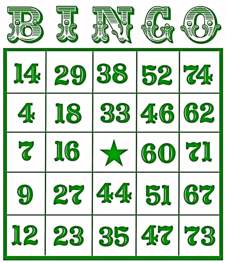 Bingo Printable Cards