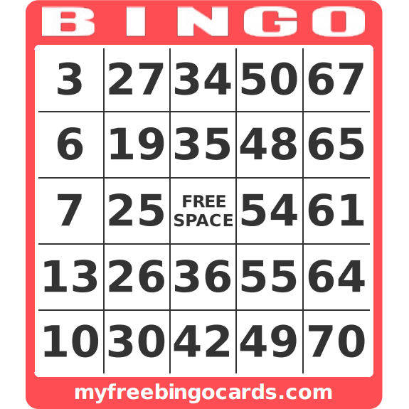 Free Printable Bingo Card Generator