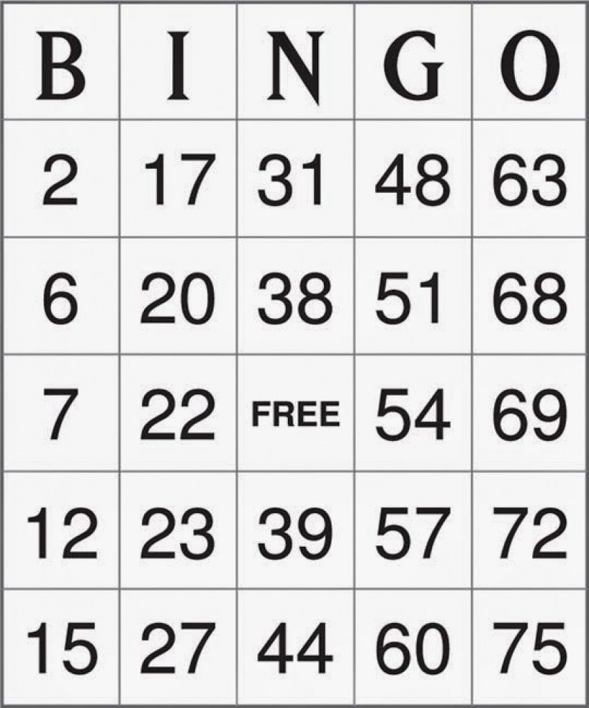 Free Printable Bingo Cards 1 75 Free Printable