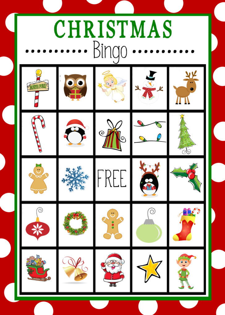 Bingo Cards Printable Free Christmas For Kids