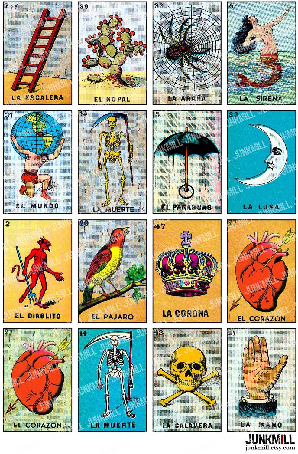 Loteria Mexican Bingo Cards Printable Loteria Cards Printable 