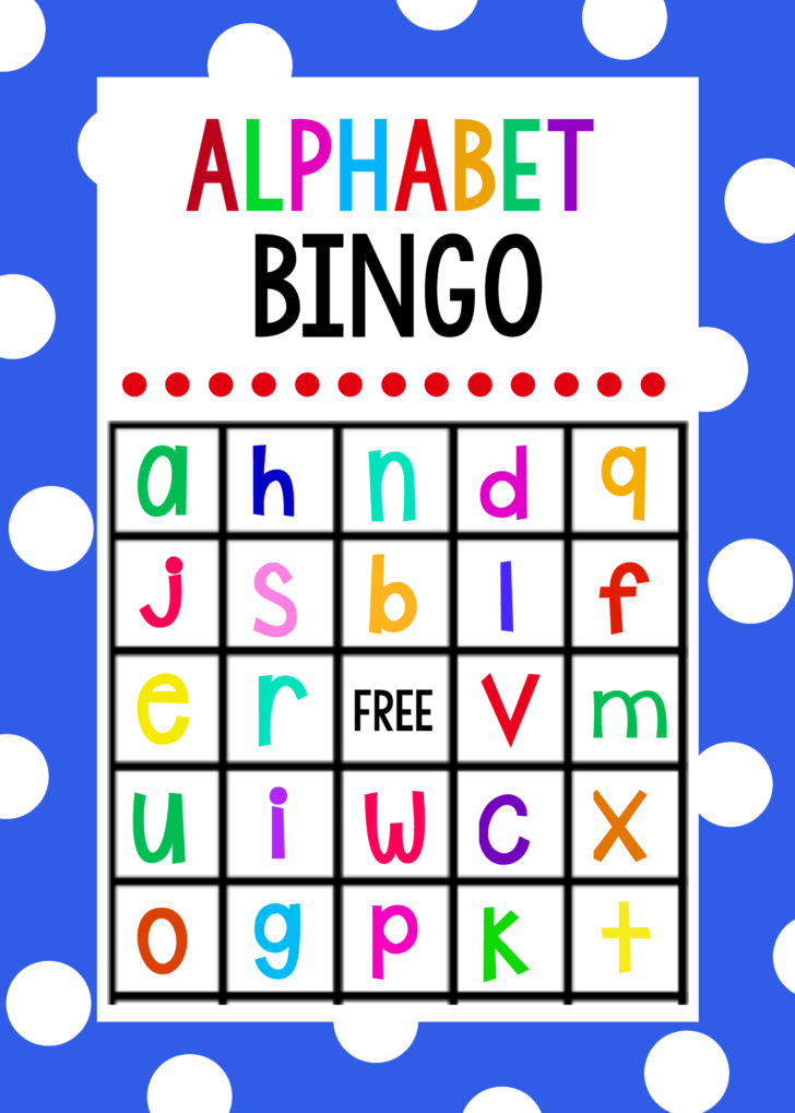 Printable Bingo Cards For Preschoolers