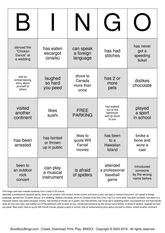MAKE A CONNECTION BINGO Bingo Cards To Download Print And Customize 