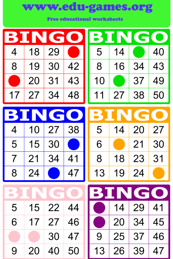 Free Printable Bingo Sheets PDF
