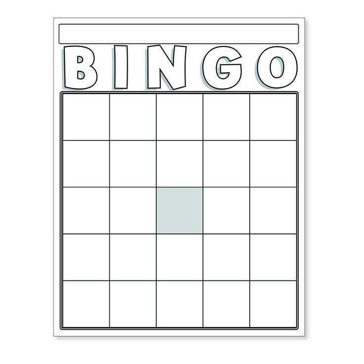Pin BLANK BINGO CARDS ASSORTED COLORS Bingo Card Template Blank 