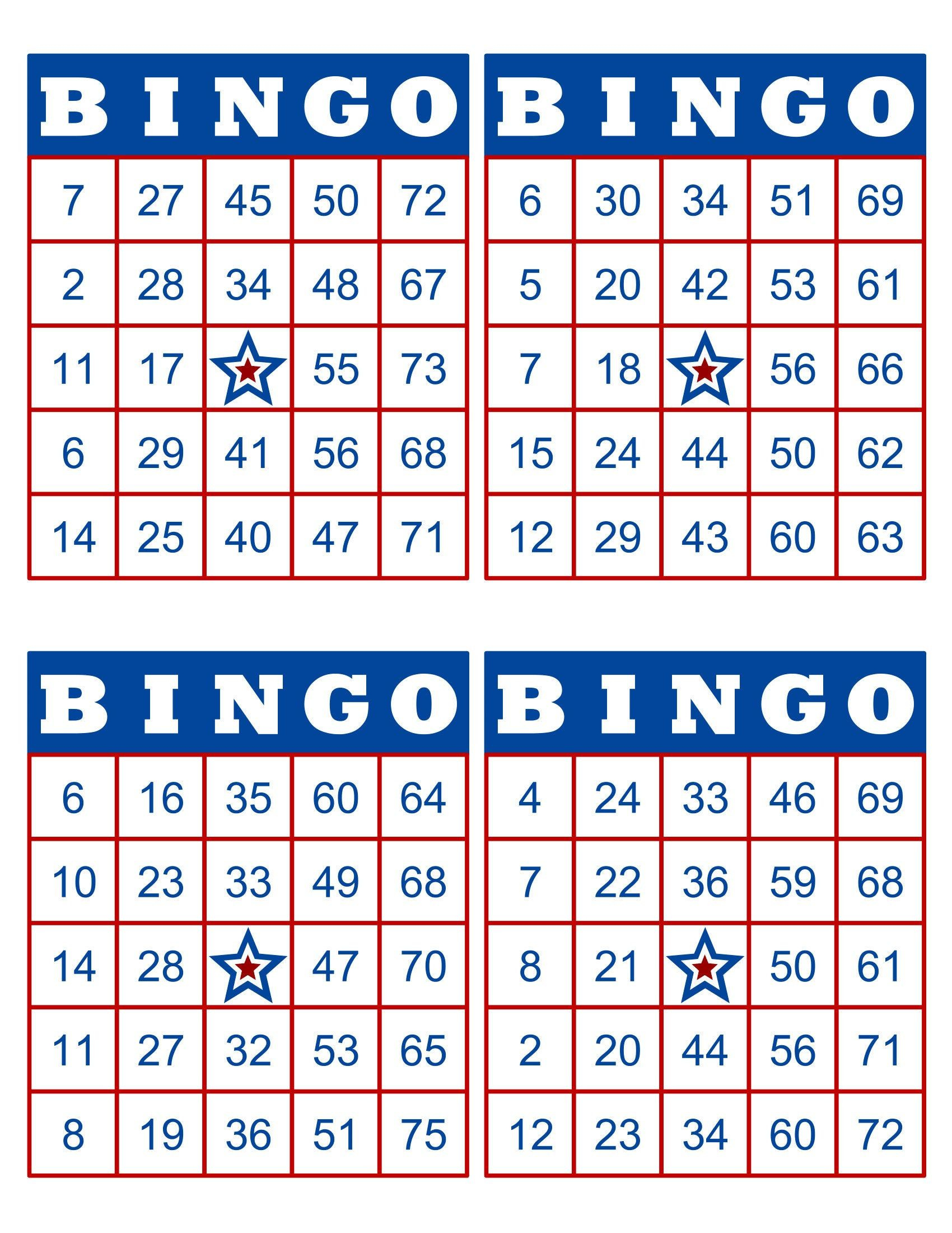 Pin On 4th Of July Bingo Cards