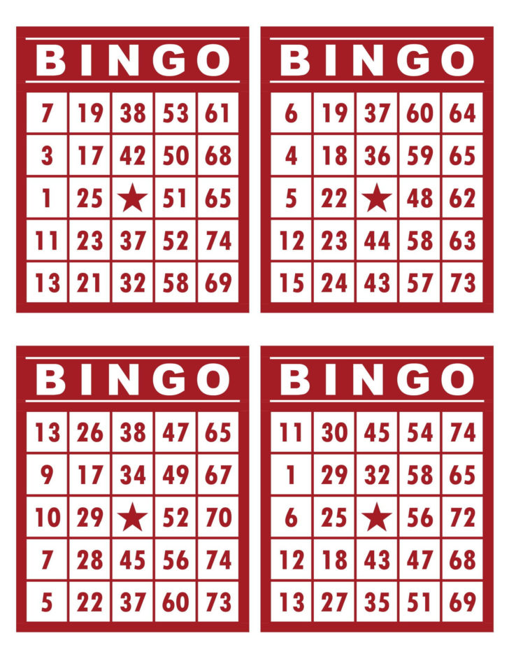 Bingo Cards Printable Free 1920s