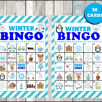 Printable 30 Winter Bingo Cards Printable Snowman Bingo Game Etsy