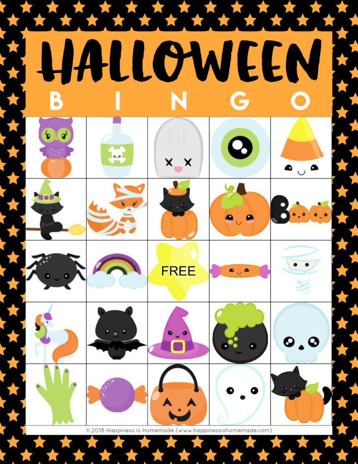 Bingo Cards Printable Free Halloween